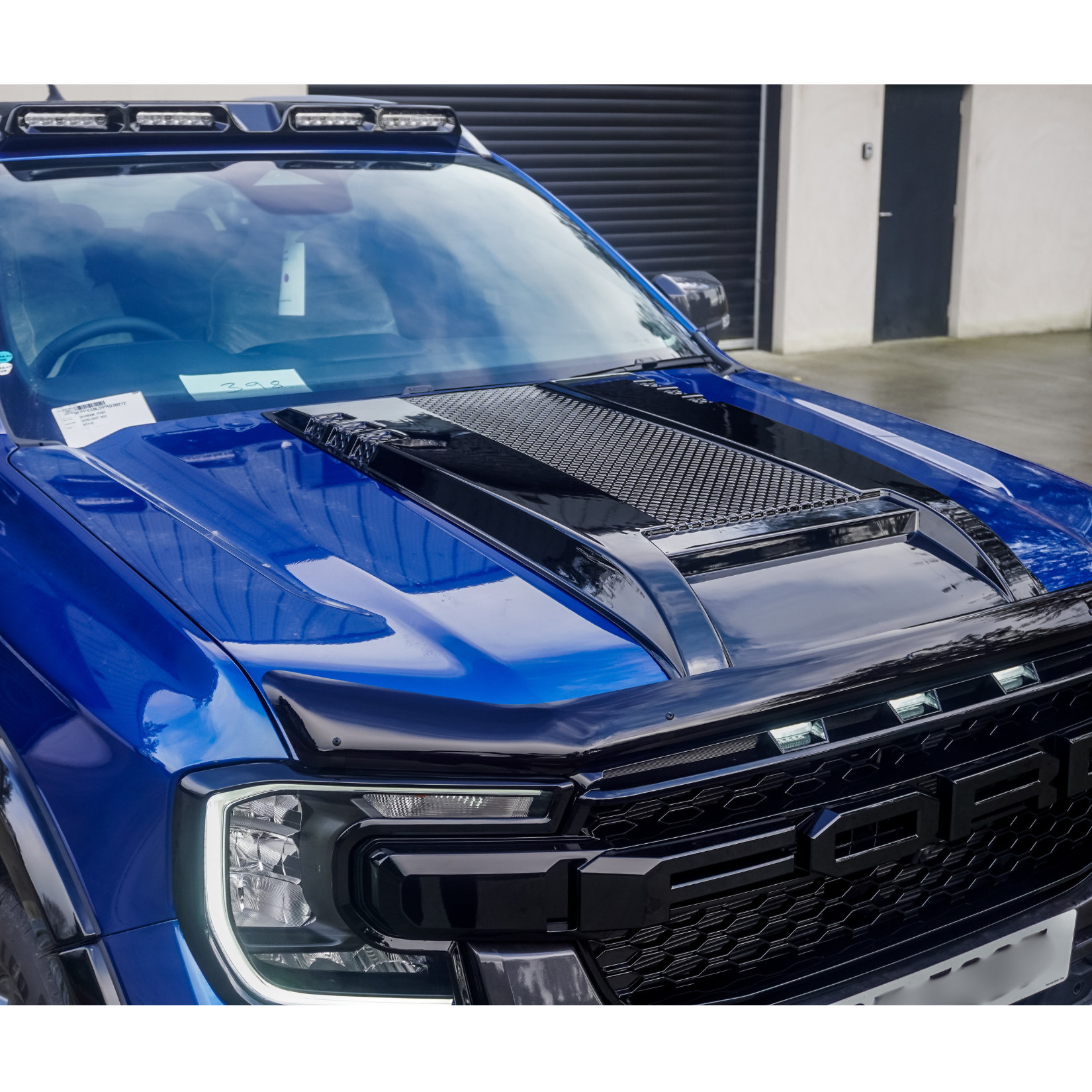 Ford Ranger T6 2023 On Stx Bonnet Scoop In Gloss Black