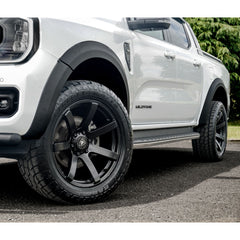 Ford Ranger Wildtrak 2023 On Double Cab STX V2 Wheel Arch Kit Smooth Look Matt Black Finish - 6 PCS