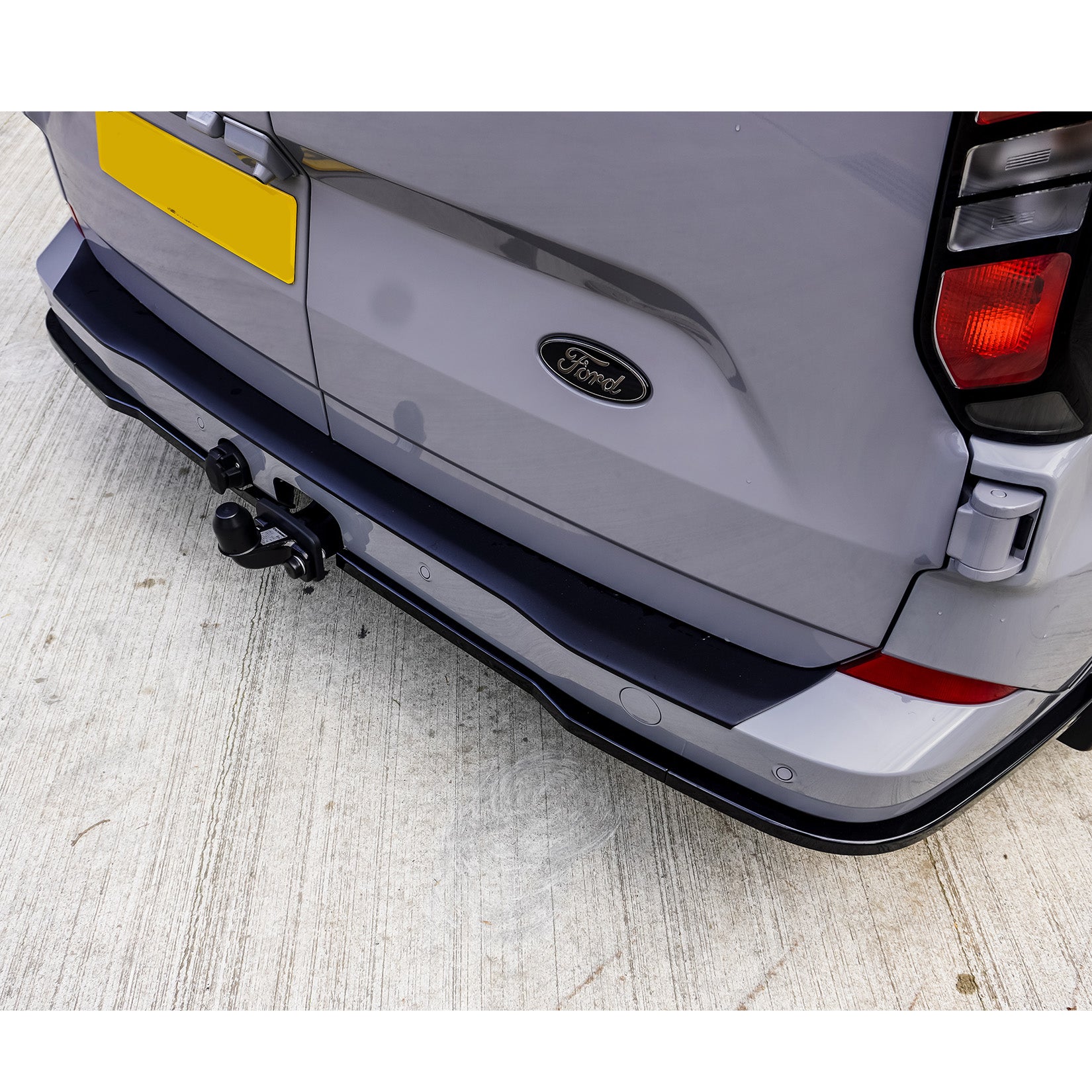 Ford Transit Custom MK2 2024+ Rear Bumper Protector Black Matte Texture Barn Door