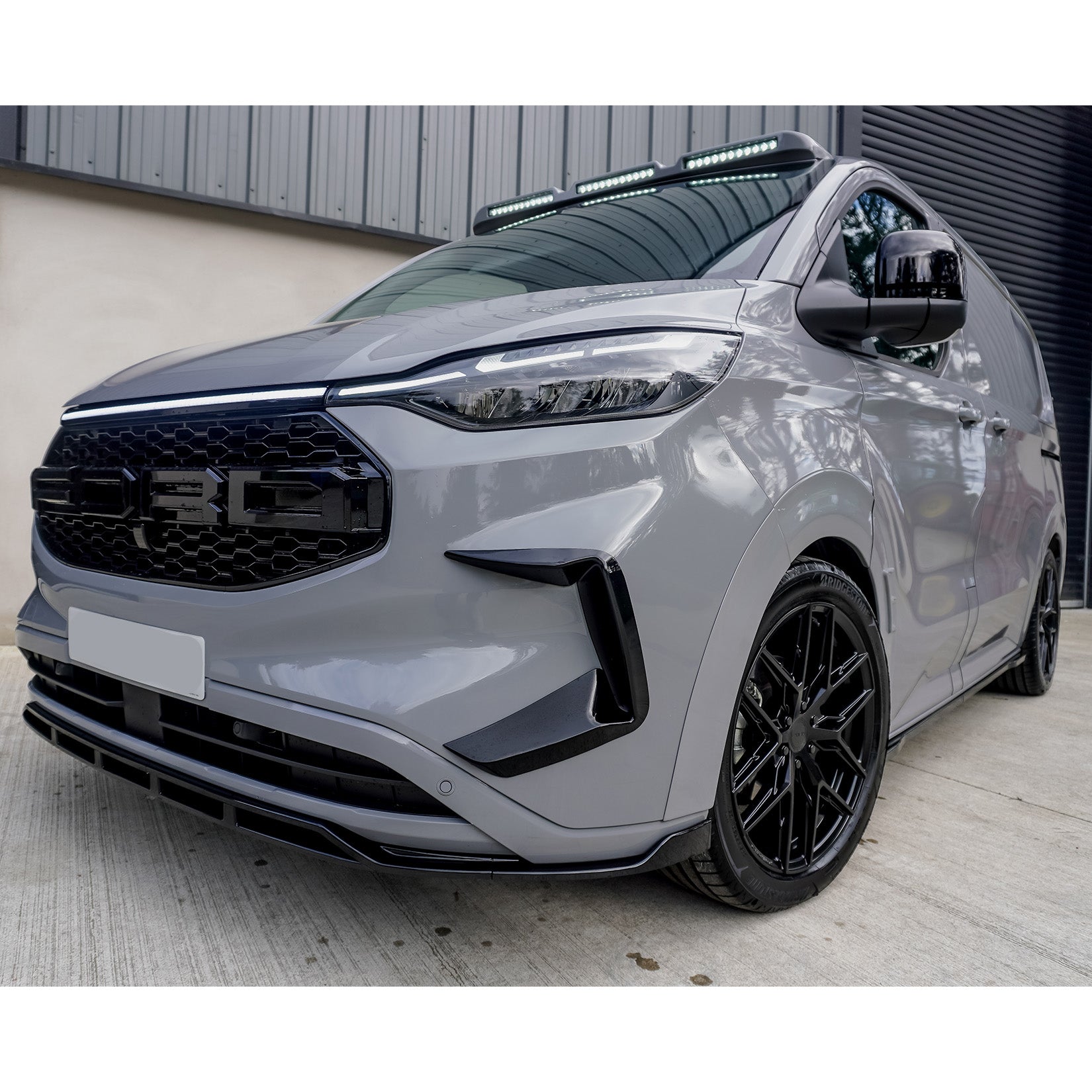 Ford Transit Custom MK2 2024 on Front Splitter Gloss Black V2