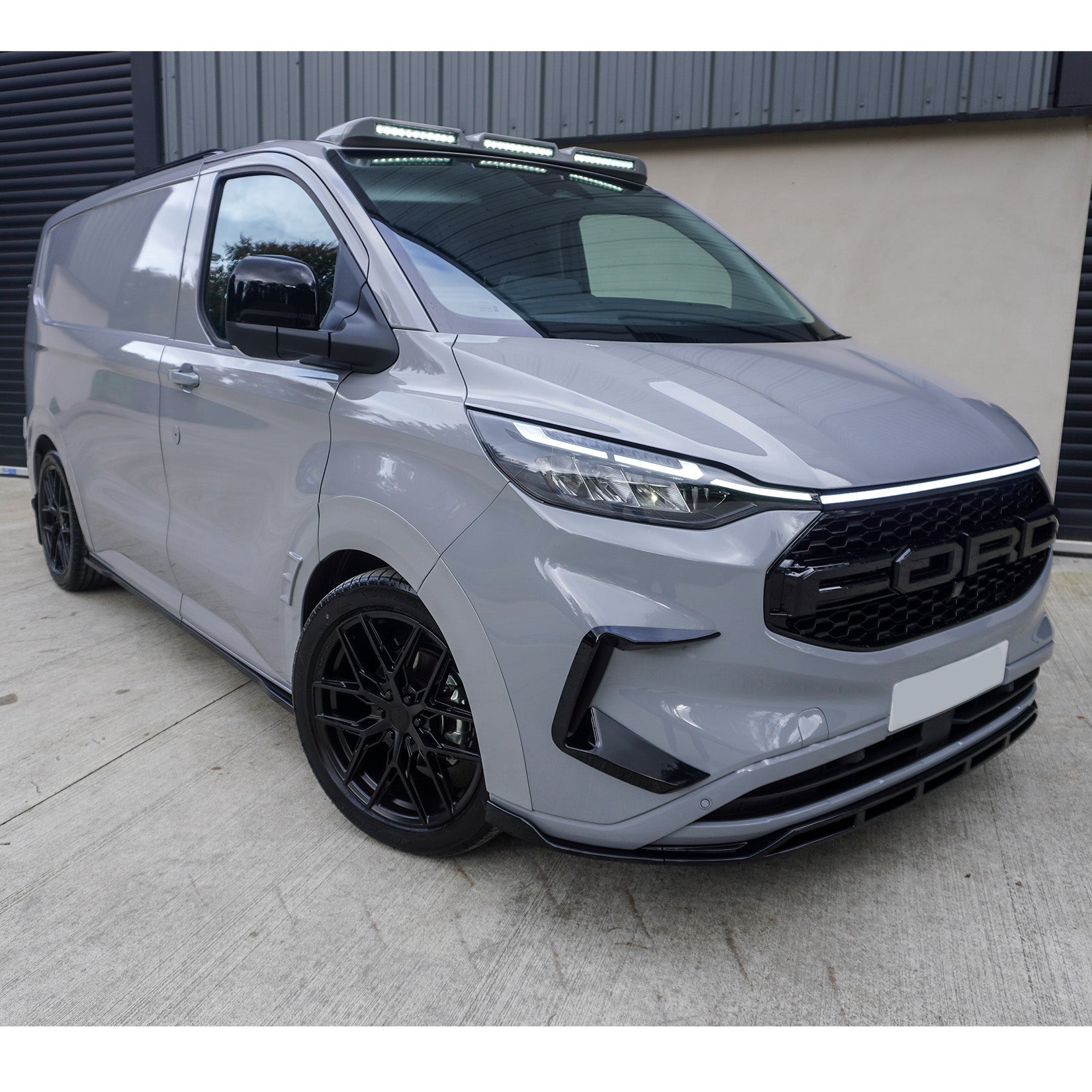 Ford Transit Custom MK2 2024 on Front Splitter Gloss Black V2