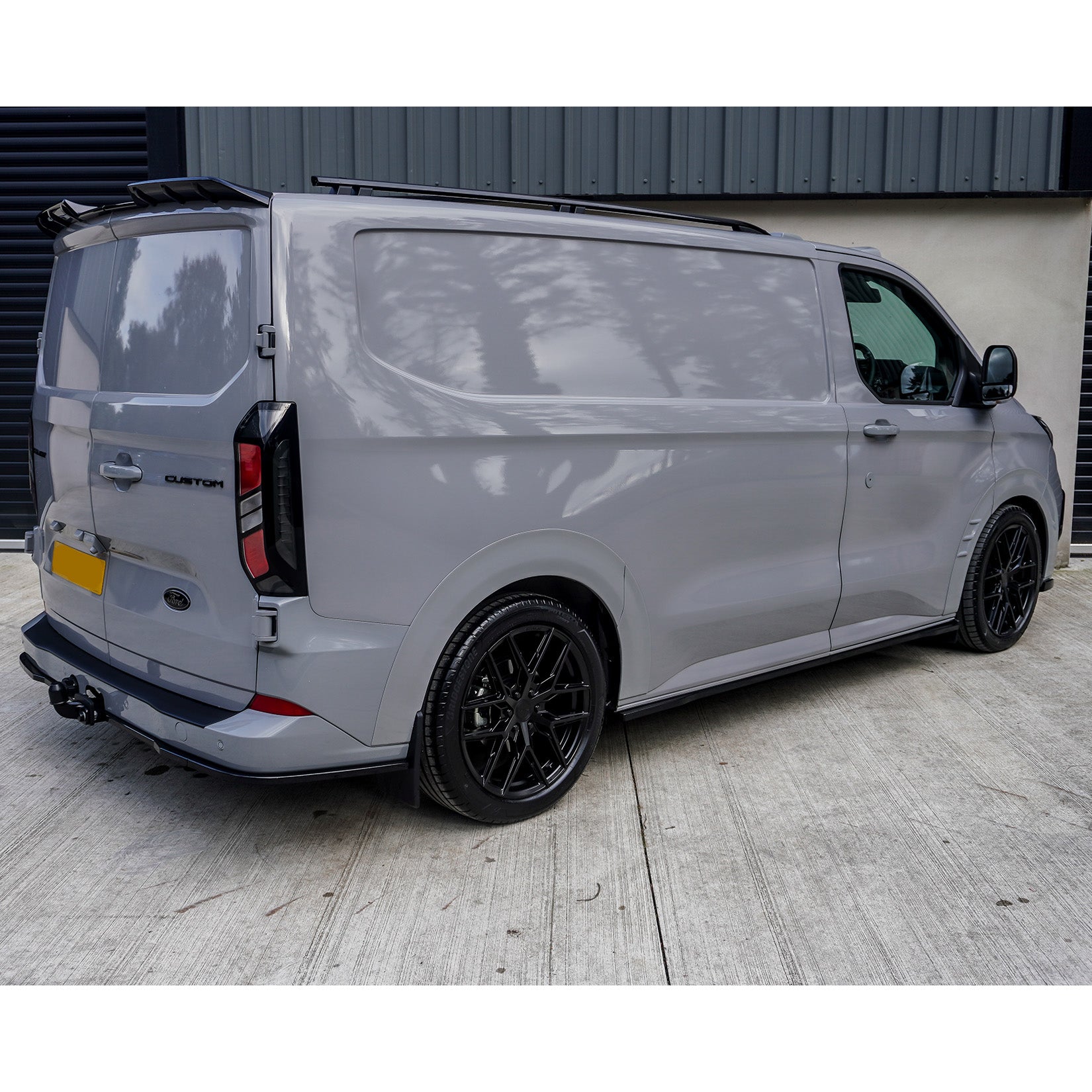 Ford Transit Custom MK2 2024 on SWB Side Skirt Splitters V2 In Gloss Black