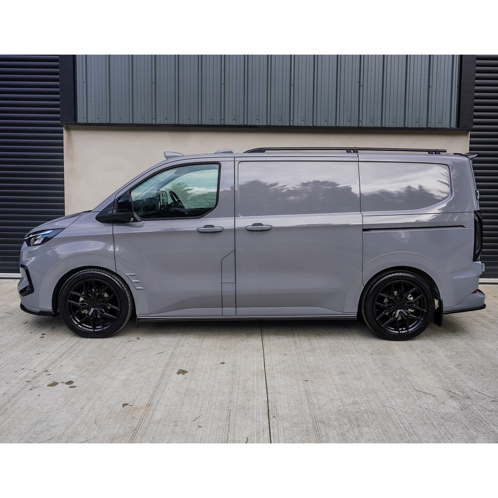 Ford Transit Custom MK2 2024 on SWB Side Skirt Splitters V2 In Gloss Black