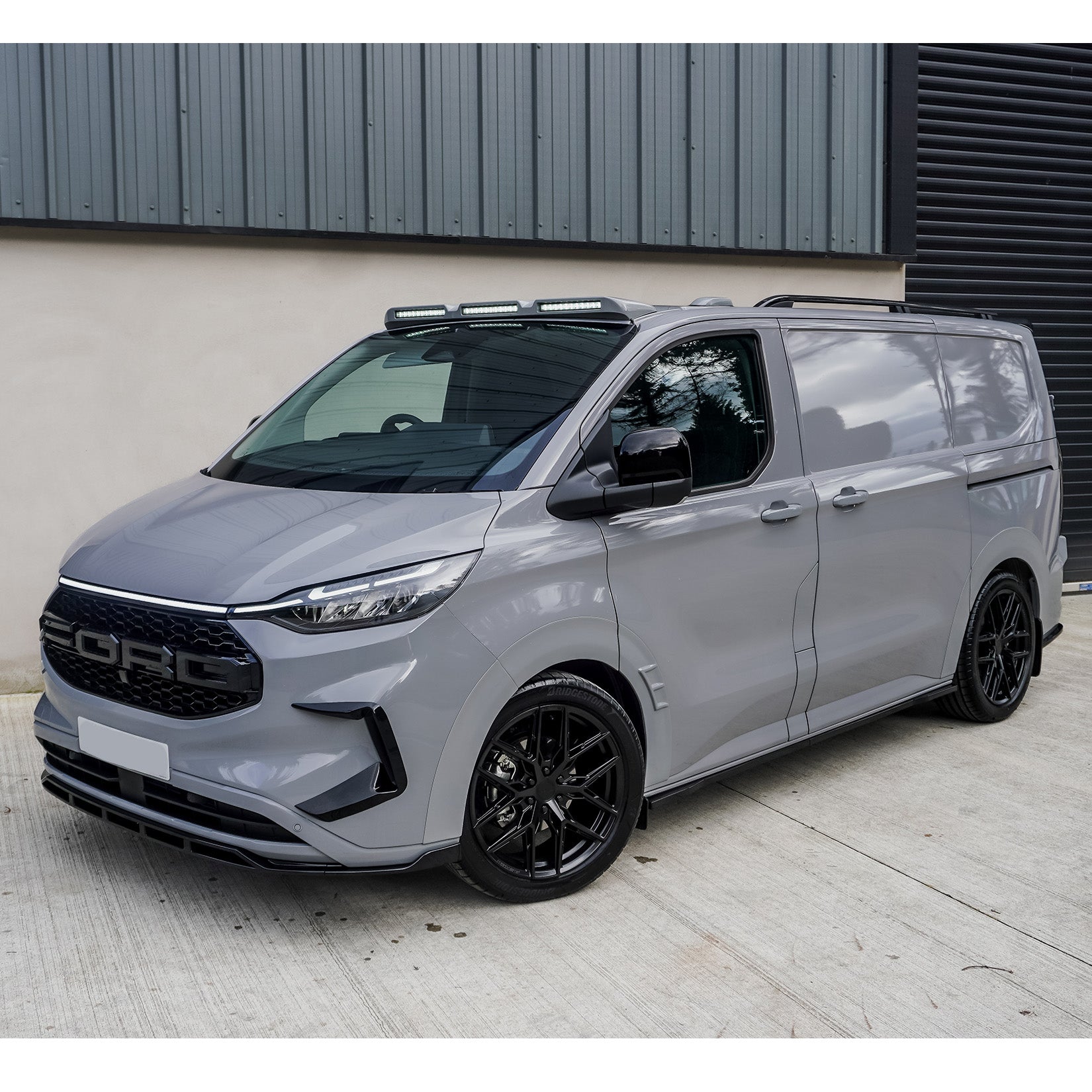 Ford Transit Custom MK2 2024 on Front Splitter Gloss Black V2