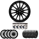 Ridge KN14 Satin Black 6X120 20 Inch Alloys With Tyre & TPMS Package 245/40/20