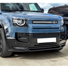 Land Rover Defender L663 90 / 110 / 130 2020 On - Front Bumper Splitter In Gloss Black