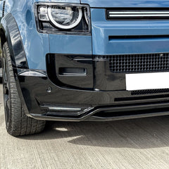 Land Rover Defender L663 90 / 110 / 130 2020 On - Front Bumper Splitter In Gloss Black