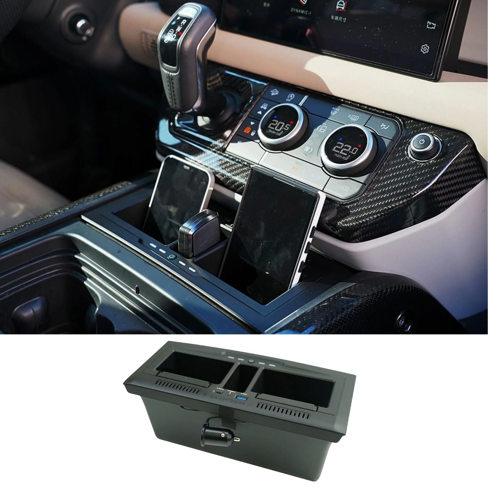 Land Rover Defender L663 90 / 110 / 130 2020 On - Wireless Charging Box