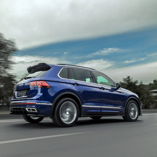 VW Tiguan R-Line 2020-2024 Rear Diffuser In Gloss Black