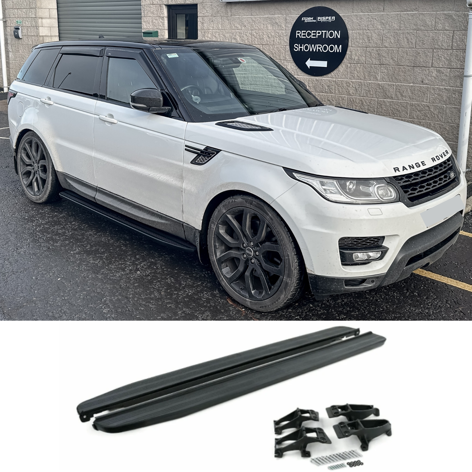 Range Rover Vogue L405 / Sport L494 2013 - 2022 Oe Style Side Steps - Running Boards - Gloss Black - Pair