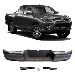 Toyota Hilux 2016 On - Replacement Rear Bumper - Grey