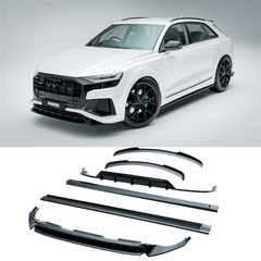 Audi Q8 S Line 2018+ Full Aero Low Line Kit In Gloss Black By Risper Styling