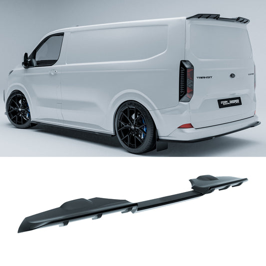Ford Transit Custom 2023+ Rear Tailgate Spoiler In Gloss Black