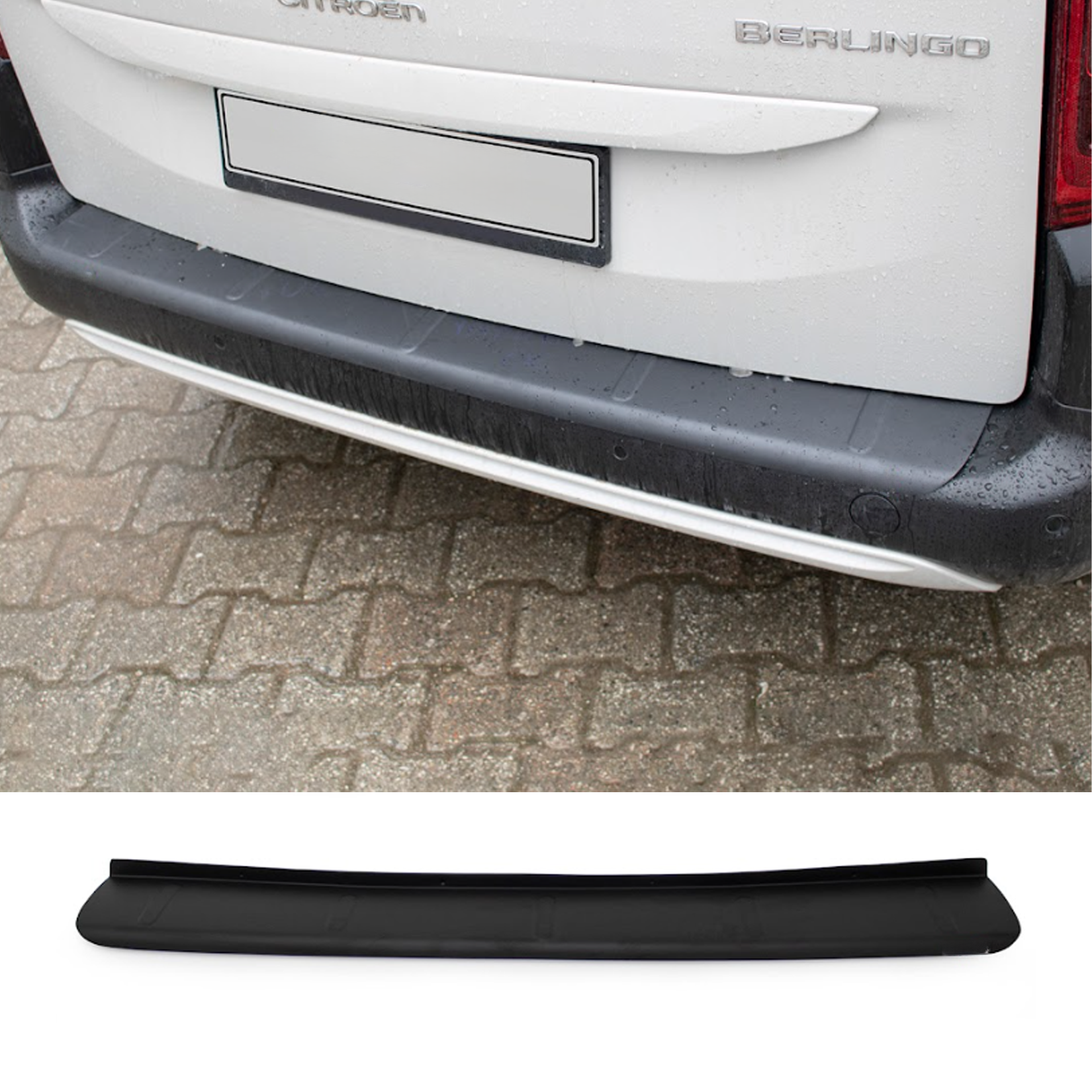 Citroen Berlingo 2018 On Rear Bumper Protector - Black
