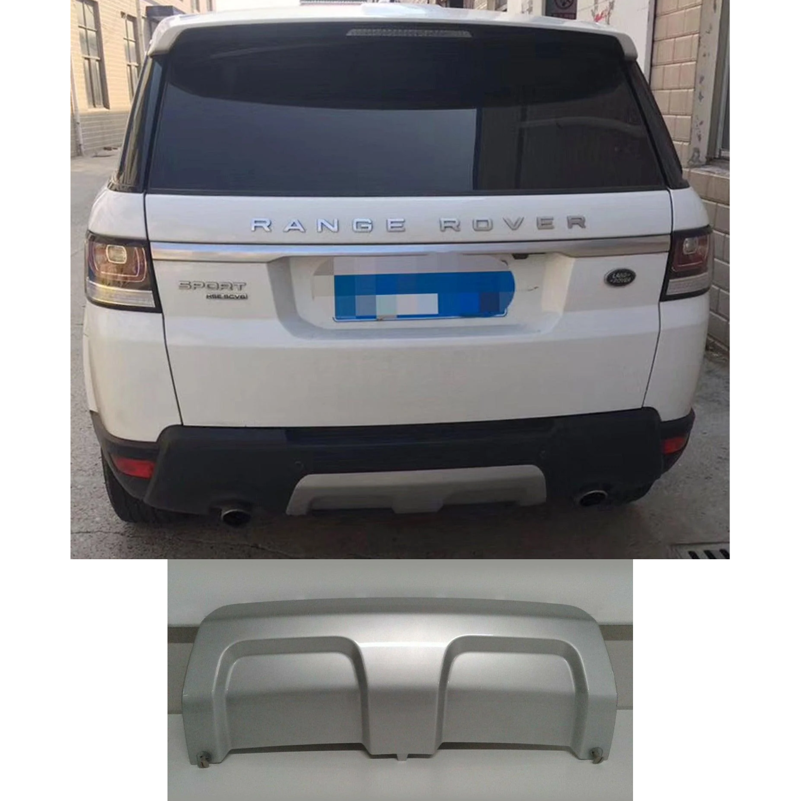 Range Rover Sport 2014 - 2017 - L494 - Rear Bumper Tow Eye Cover Board Trim - Silver