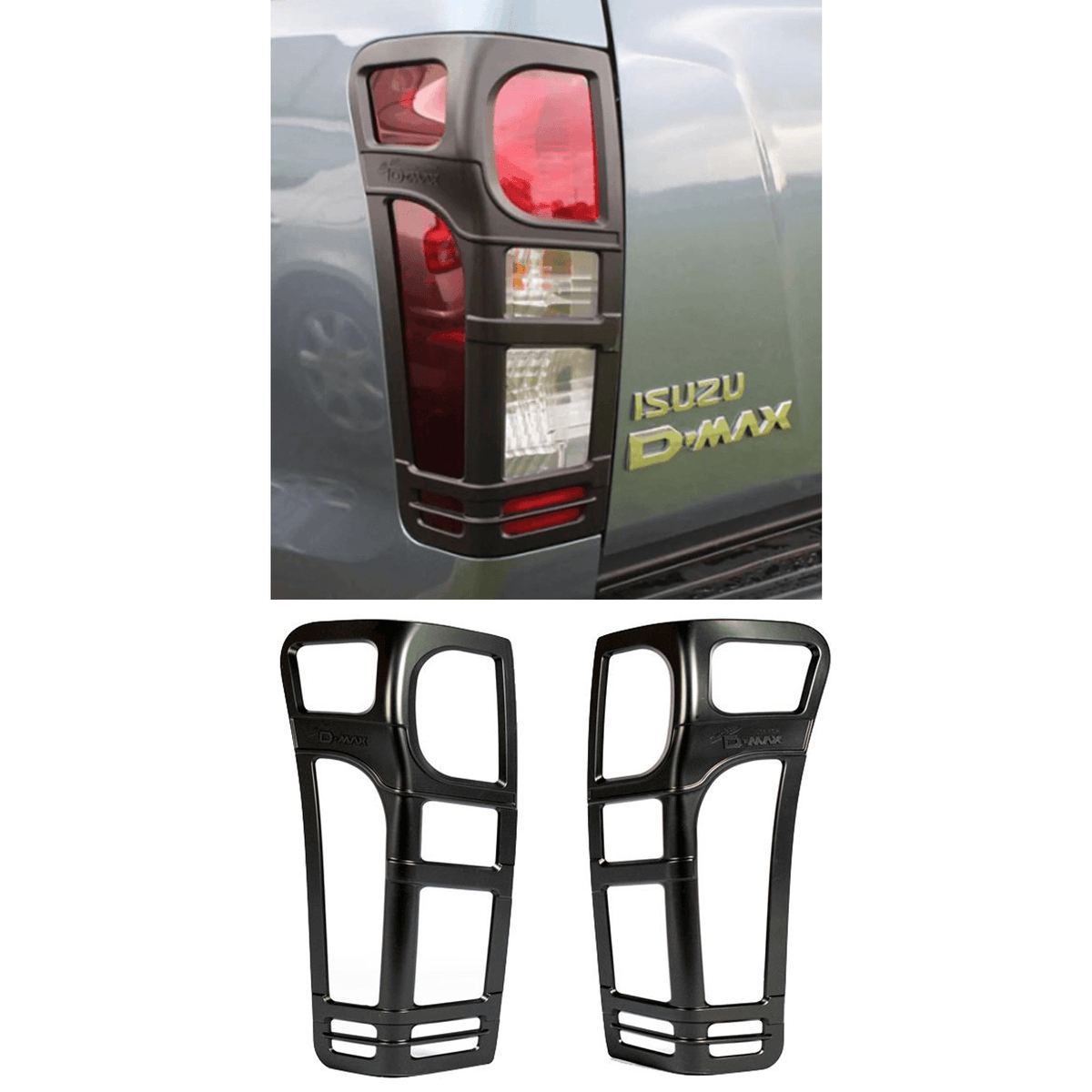 Isuzu D-max 2012-2020 - Tail Light Guards - Pair - Black