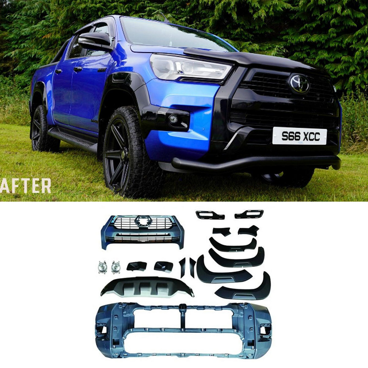 Toyota Hilux 2020+ Front Bumper Conversion Acitve/invincible To Invincible X Look