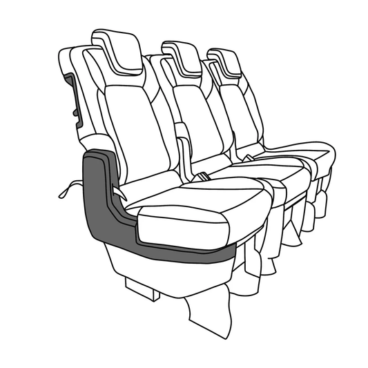 Ford Custom Kombi Tourneo 2023+ Seat Covers-  Fixed 3 Rear Singles - Black