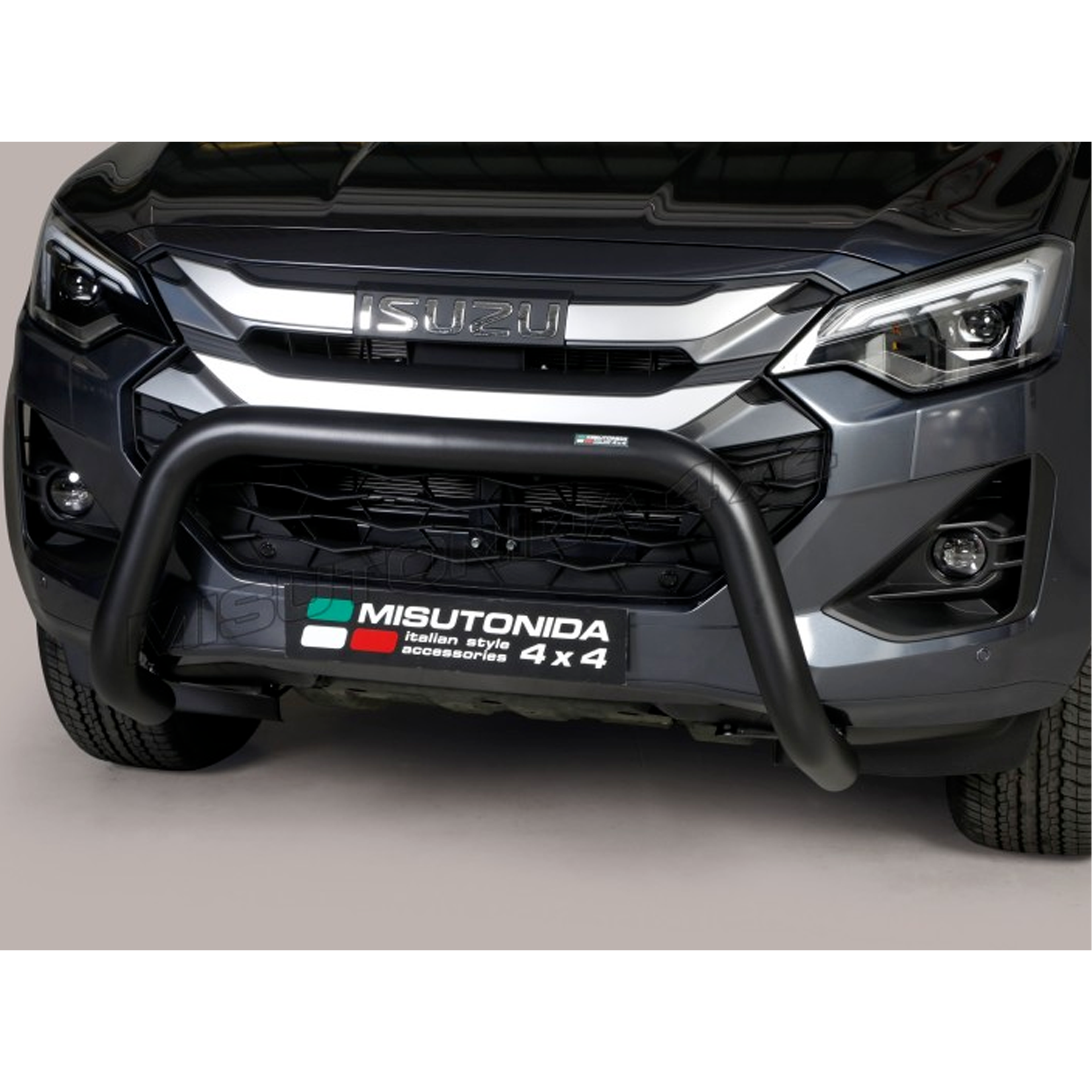 Isuzu D-Max 2024 On Misutonida EU Approved Front Bar In Black - 76MM