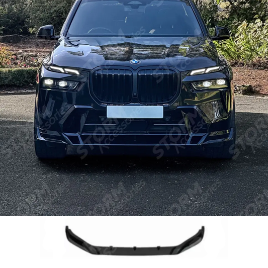 BMW X7 G07 LCI 2023+ Front Splitter In Gloss Black
