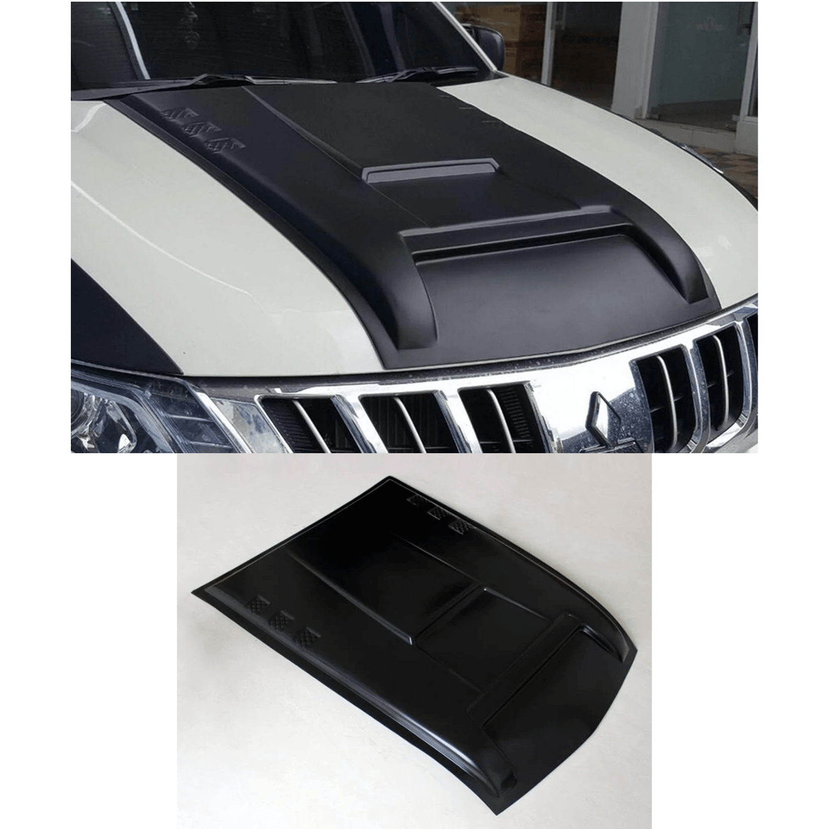 Mitsubishi L200 Series 5 - Fiat Fullback - 2015 On - Bonnet Scoop - Matte Black