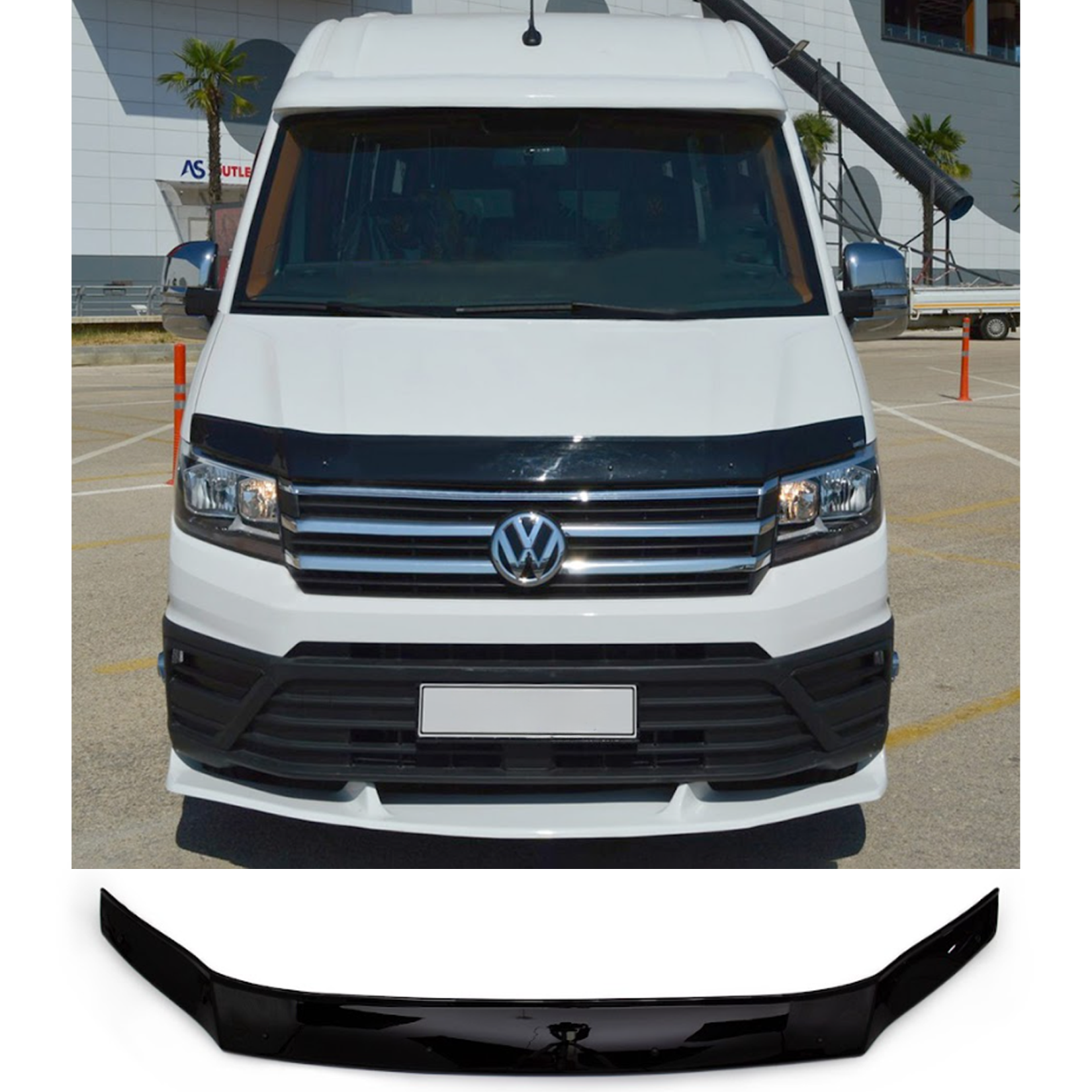 Vw Crafter 2017 On / Man Tge 2017 On Stx Bonnet Guard Protector - Black