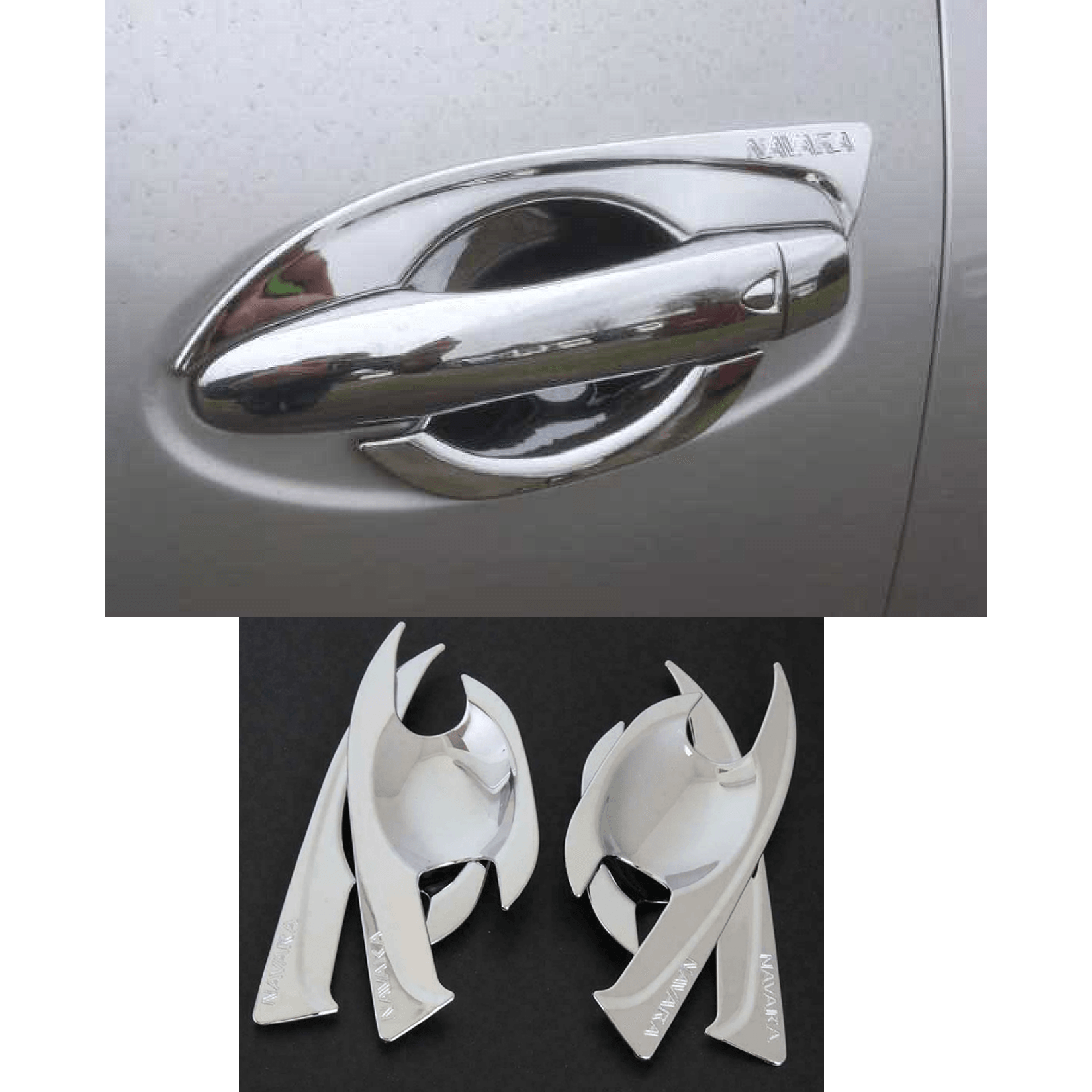 Nissan Navara Np300 - 2016 On Stx Door Inserts - Chrome - 4pc Set