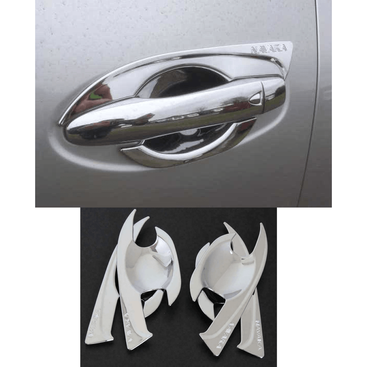 Nissan Navara Np300 - 2016 On Stx Door Inserts - Chrome - 4pc Set