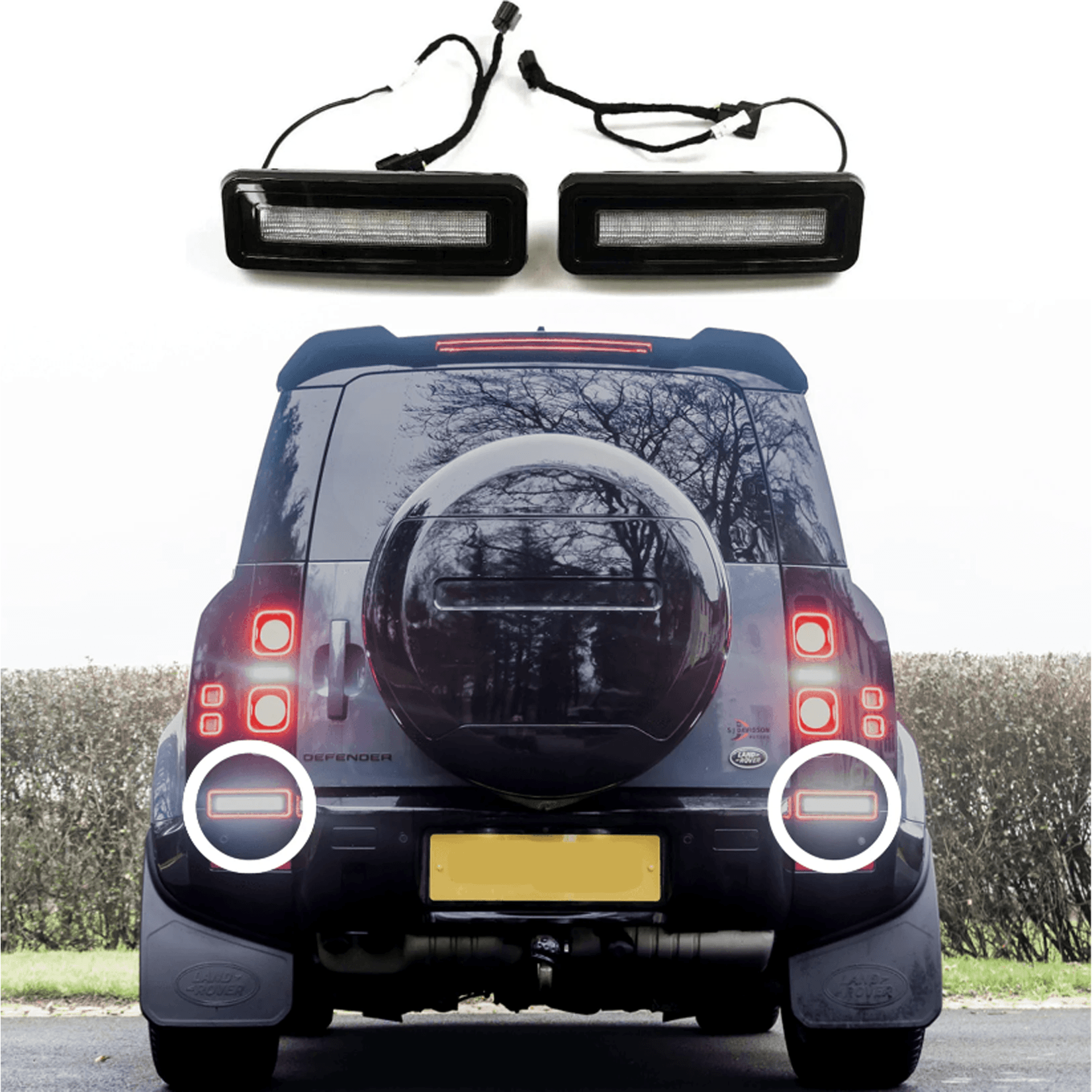 Defender Rear Stop Light Land Rover Defender L663 90 /110 / 130 2020 On - Reverse Lights Upgrade ...