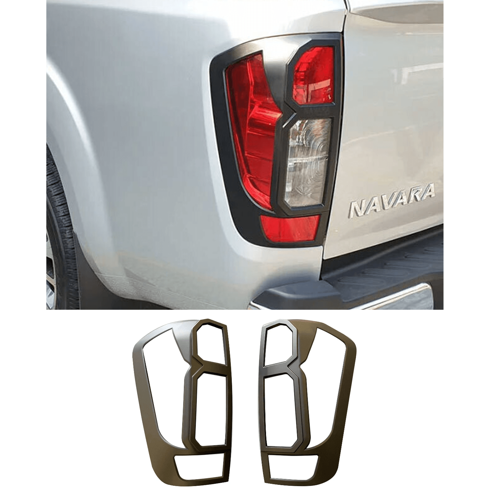 Nissan Navara Np300 2016 On - Stx Tail Light Guards - Matte Black - Pair