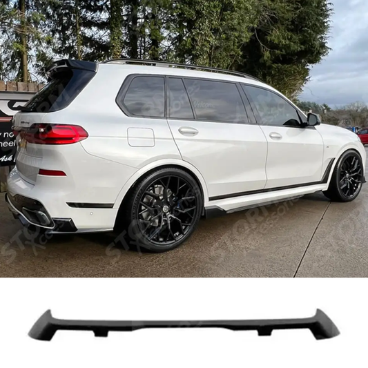BMW X7 2018-2023 Black Knight Rear Roof Spoiler In Gloss Black