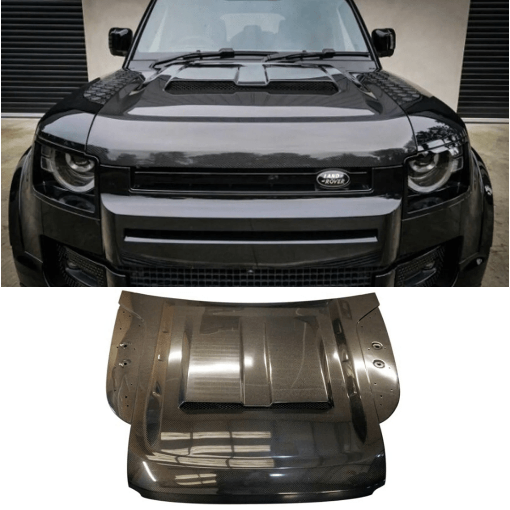 Land Rover Defender L663 2020 On Replacement Bonnet - Genuine Carbon Fibre