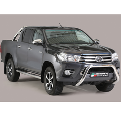 Toyota Hilux 2016-2020 - Misutonida Eu Approved Front A Bar - 76mm - Stainless Finish
