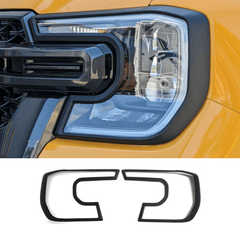 Ford Ranger T9 2023 On - Stx Head Light Covers Wildtrak/ Raptor In Matte Black - Pair