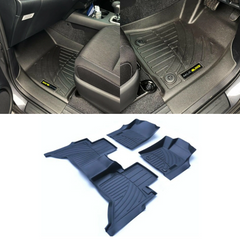 Toyota Hilux 2016 - 2021 Double Cab Automatic 3d Tailored Mud Mats Black - Mudblock