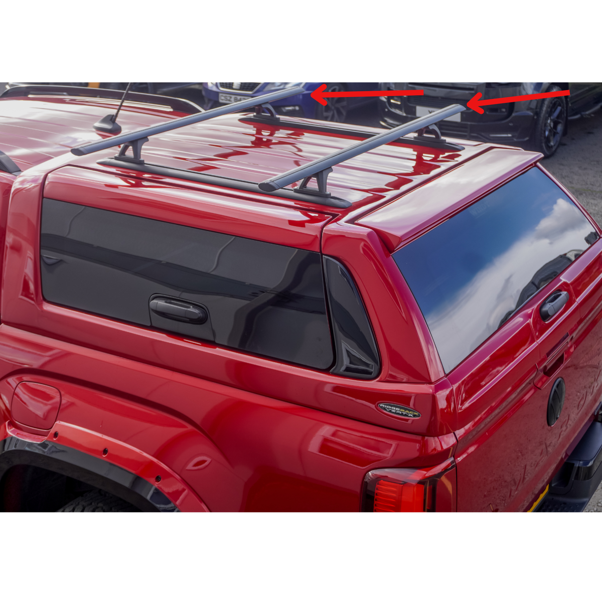 Ridgerail V2 Crossbars - Cross Bars Rails For Roll Top Tonneau Cover - Black