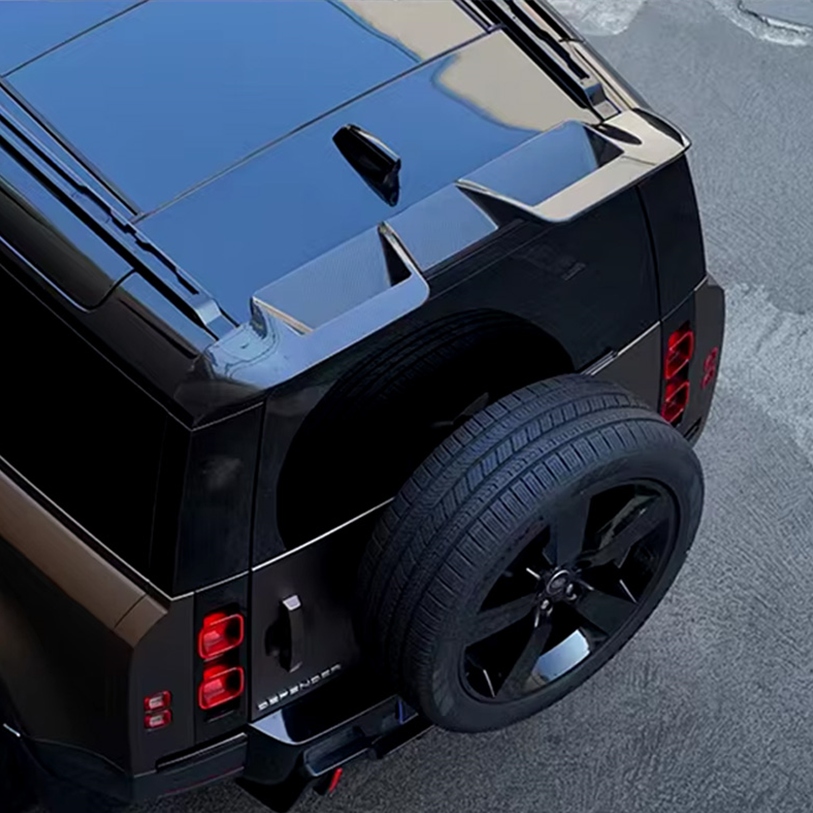 Landrover Defender L663 2020 ON - Rear Spoiler V.3 - Gloss Black