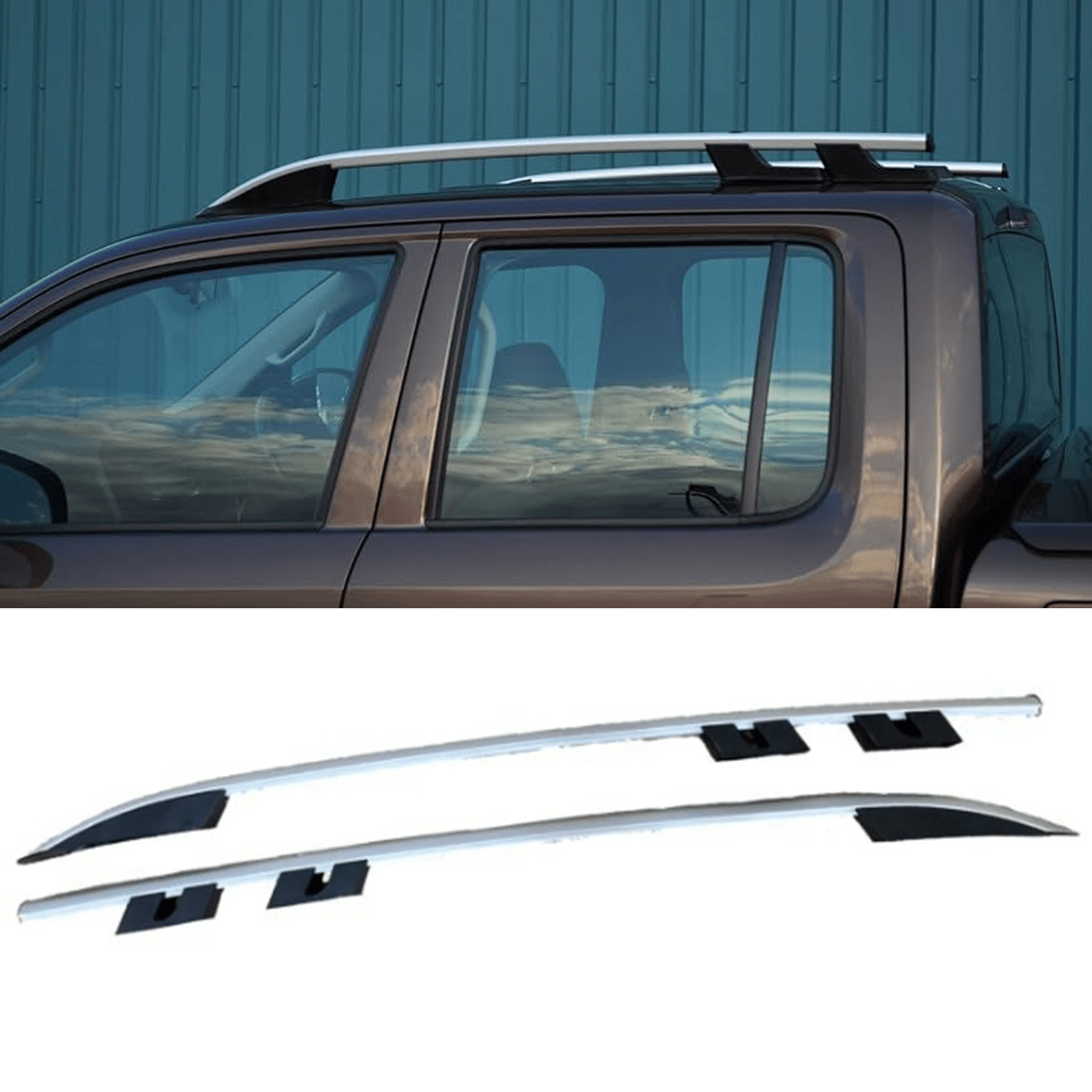 Vw Amarok 2010-2022 - Double Cab - Roof Bars - Rails - Silver - Style 2