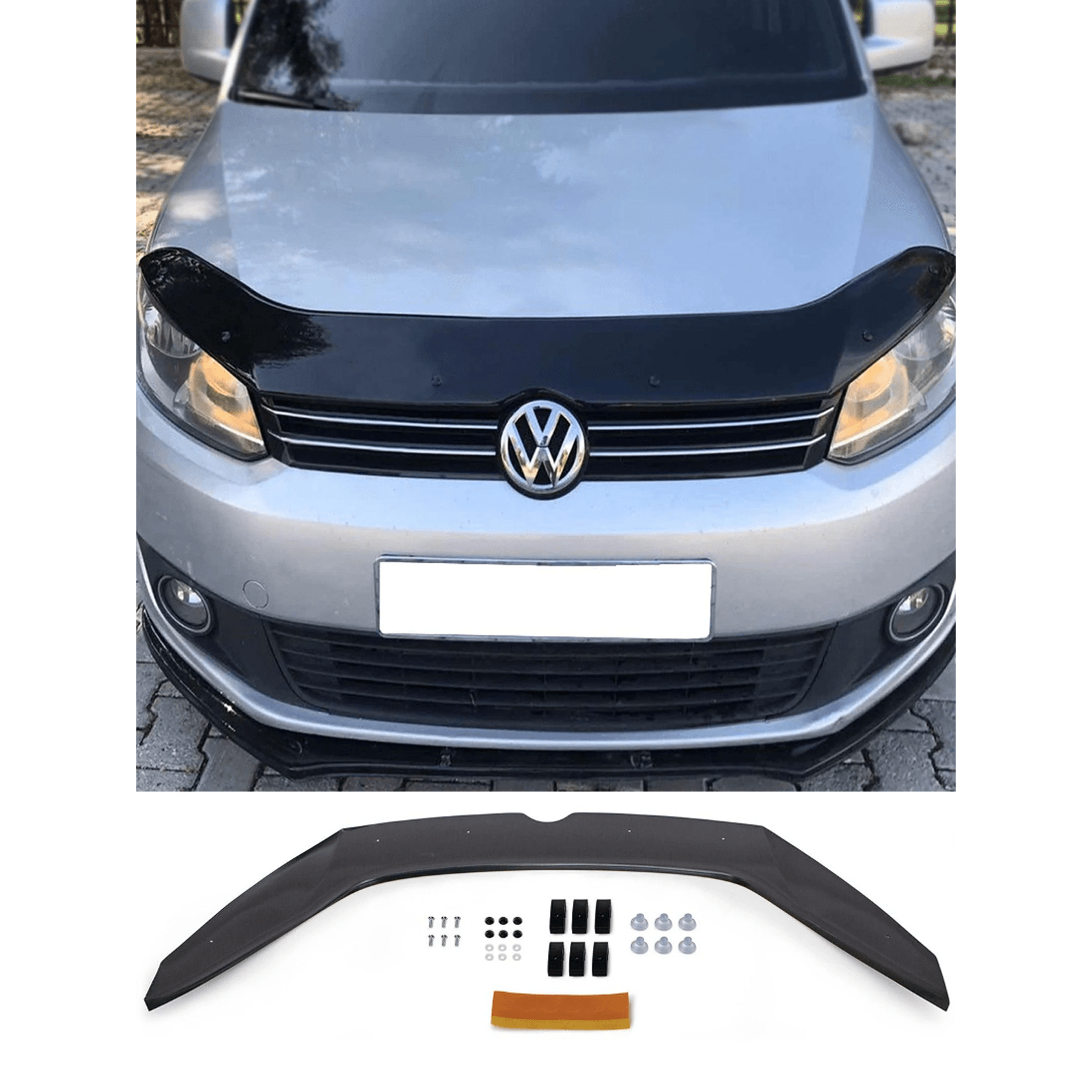 Vw Caddy 2010 - 2014 - Stx Bonnet Guard Protector - Black