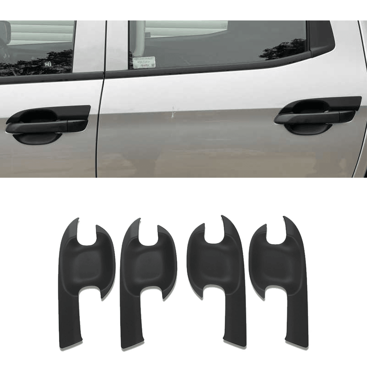 Isuzu D-max 2021 On Stx Door Inserts - 4 Pc Set - In Black