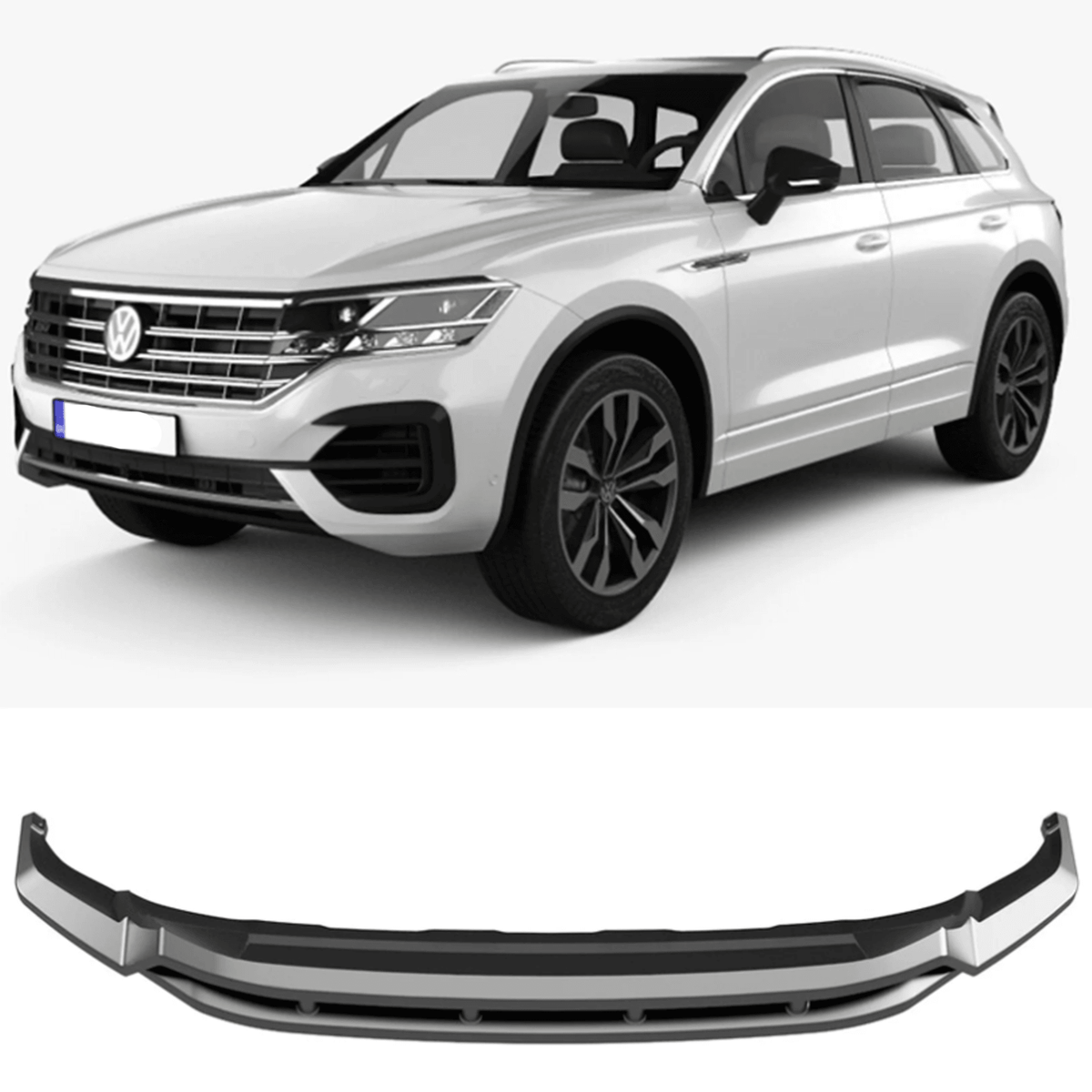 Volkswagen Touareg MK3 Pre Facelift R Line 2018-2023 Front Splitter In Gloss Black