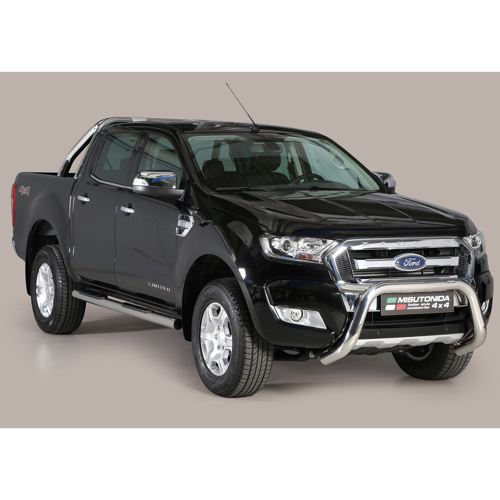 Ford Ranger T6 2012-2022 - Misutonida Ec Approved Front Bar - 76mm - Stainless Finish