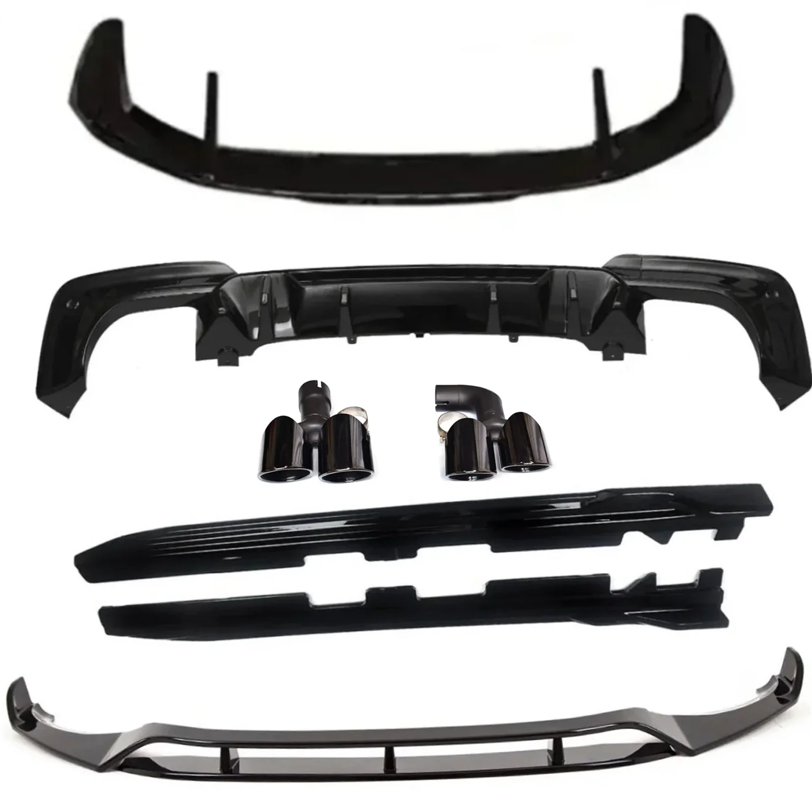 BMW X3 G01 2018-2021 Black Knight Aero Kit With Exhaust Tips In Gloss Black