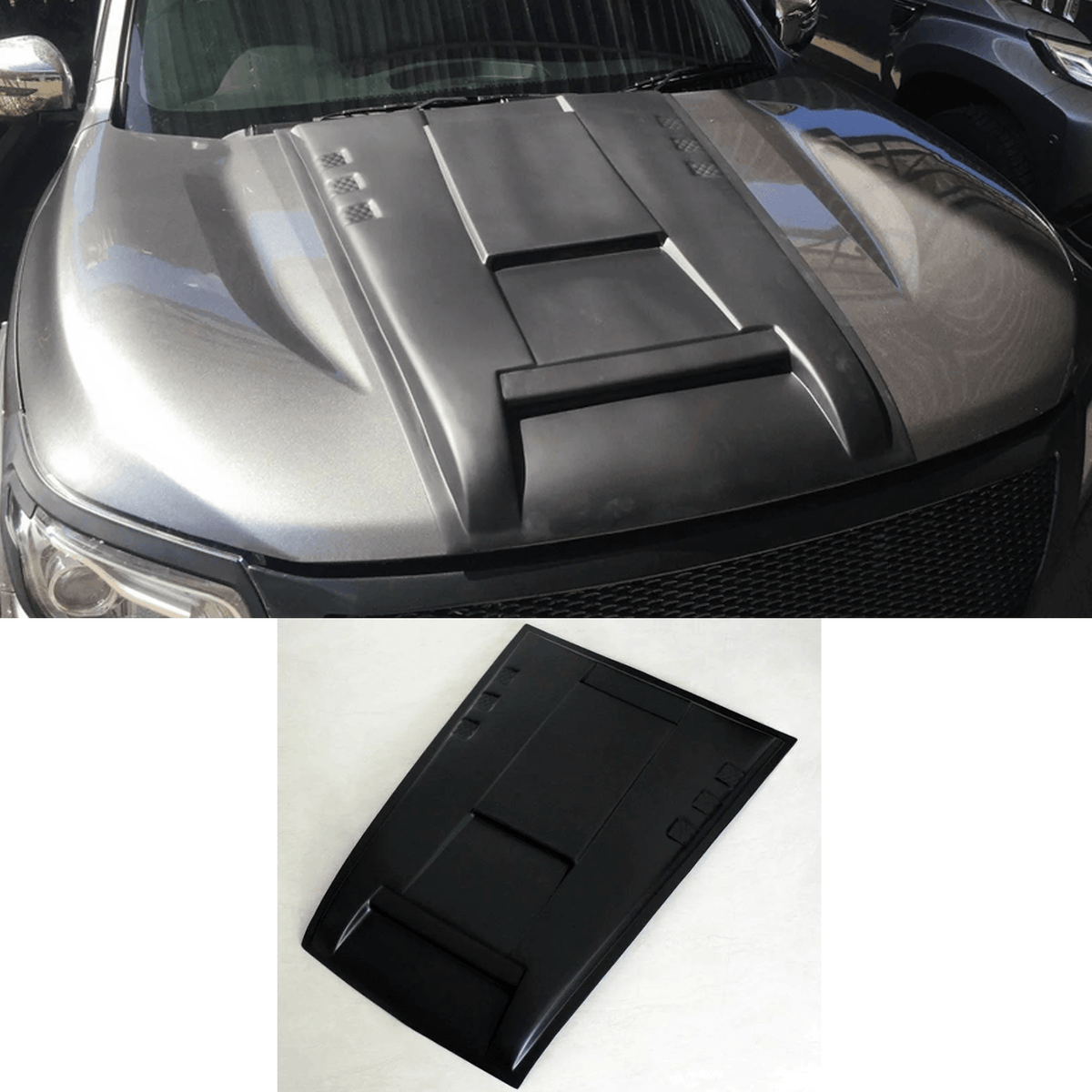 Nissan Navara Np300 2016 On Bonnet Scoop - Matte Black