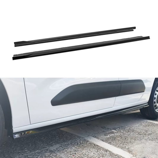 Citroen Berlingo SWB Mk3 / Peugeot Partner SWB Mk3 / Opel Combo E SWB - Side Skirts Extensions in Gloss Black