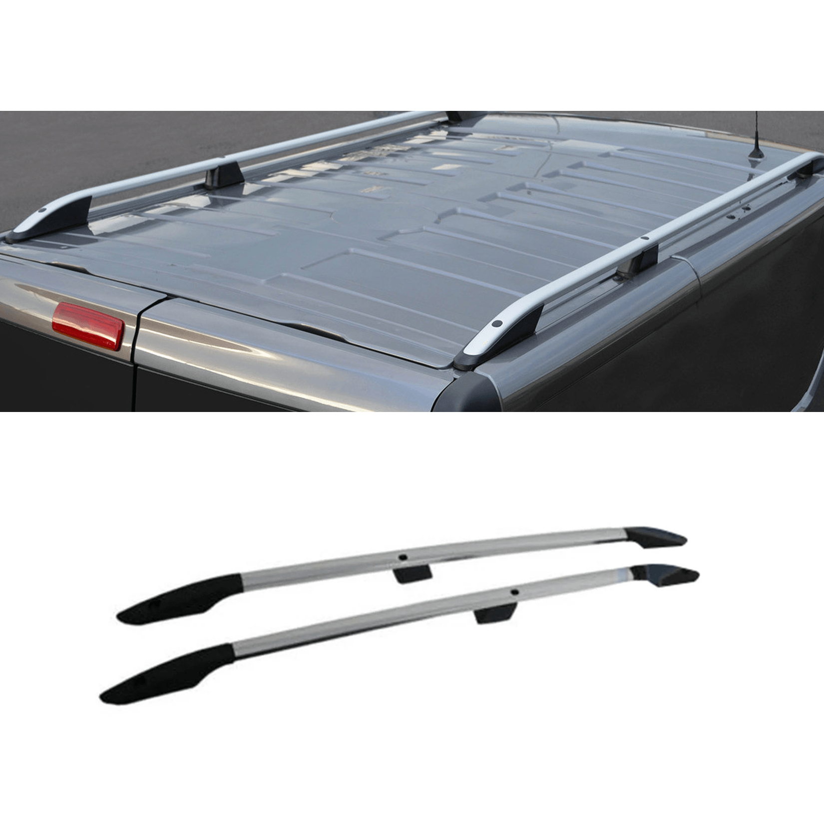 Renault Trafic - Vauxhall Vivaro - 2014 On - Lwb Aluminium Roof Bars - Silver