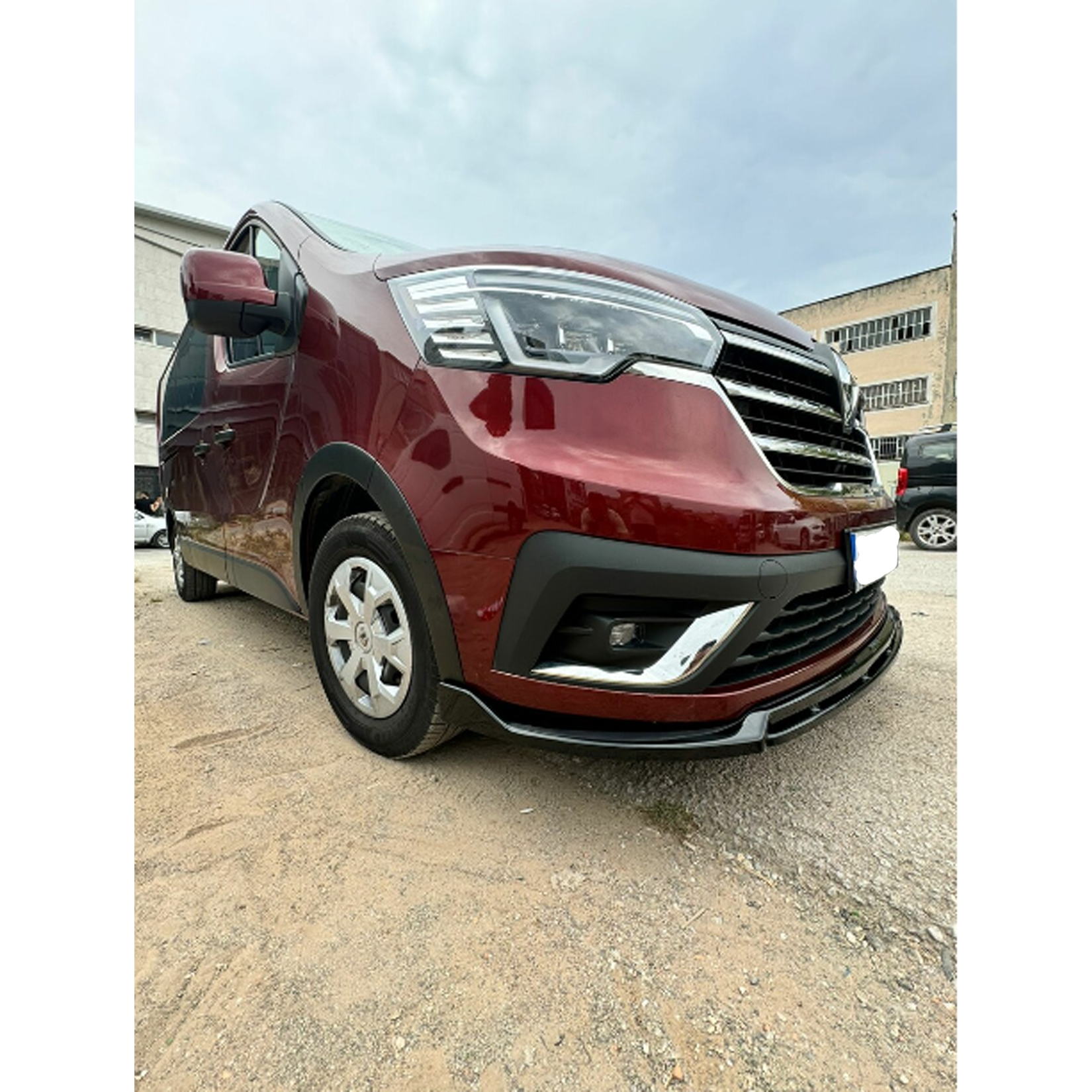 Renault Trafic 2022+ Front Splitter In Gloss Black