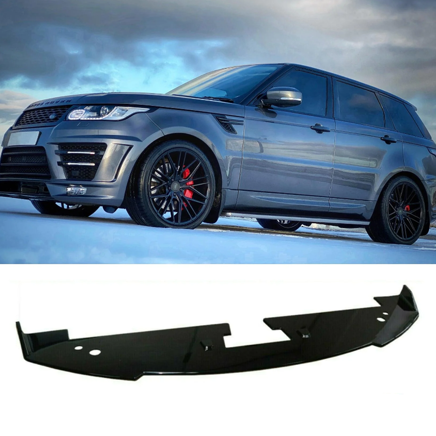 Range Rover Sport L492 Front Splitter In Black - For Lumma Kit Only