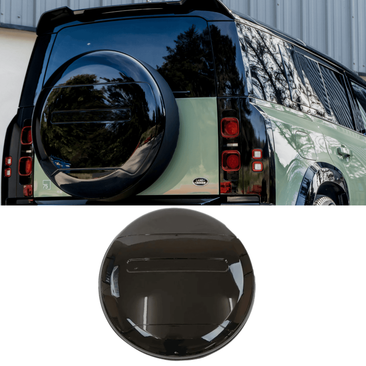 Land Rover Defender L663 90 / 110 / 130 2020 On Oem Style Rear Spare Wheel Cover Colour Coded Gloss Black