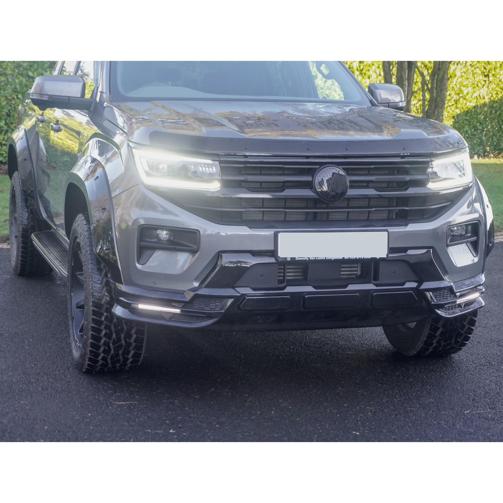 Volkswagen Amarok 2023+ Wide Trak Front Valance Splitter In Gloss Black